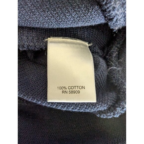 Rown Men's Navy Blue 1/4 Snap up Long Sleeve Shirt Size M - Picture 8 of 8